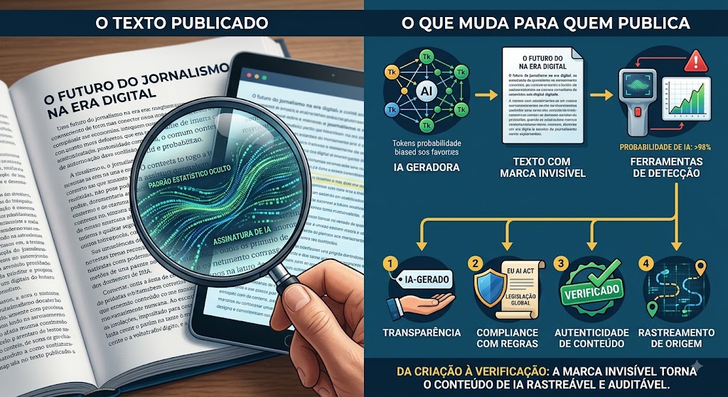 IA agora deixa marca invisível no texto: o que muda para quem publica conteúdo