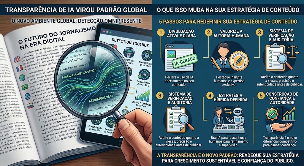 Transparência de IA virou padrão global: o que isso muda na sua estratégia de conteúdo